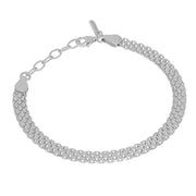 Desmos Bracciale Pave in argento 00000497
